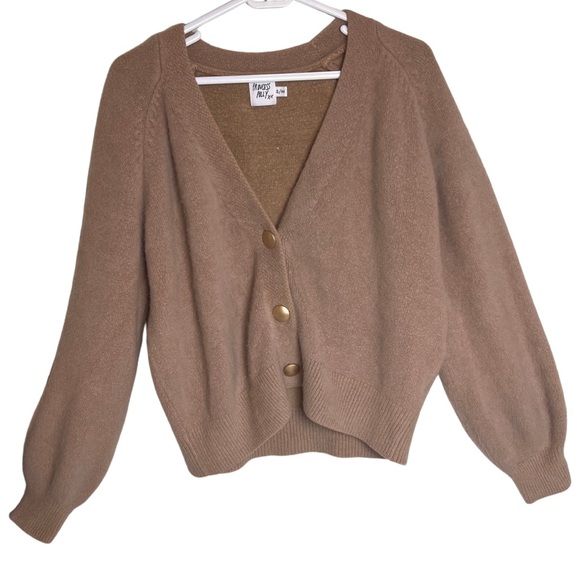 Princess Polly Sweaters - Princess Polly | Camel Wool Cardigan Size S/M